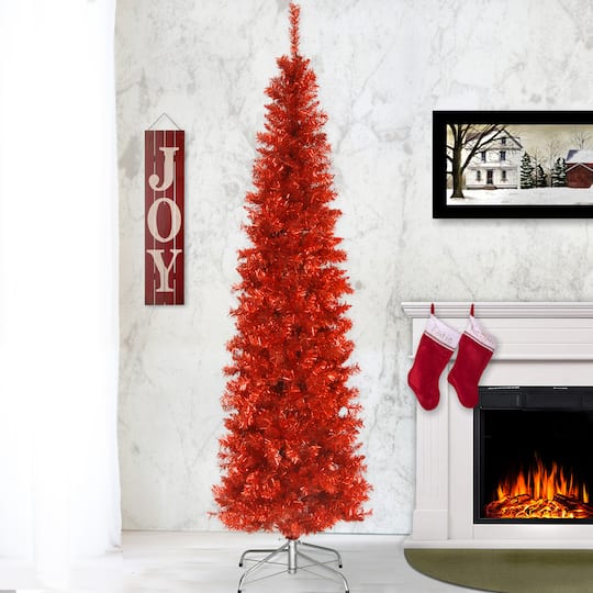 6ft. Unlit Tinsel Artificial Christmas Tree
